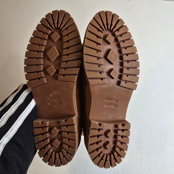 Toms Dakota Boot Womens Size 7.5 Tan Water Resistant Leather - Picture 7 of 7